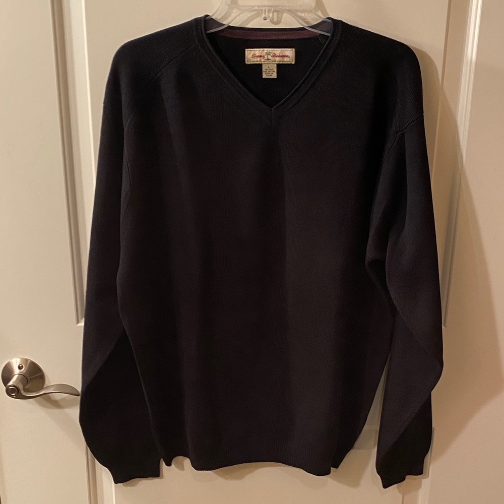 Tommy Bahama Men's V-Neck Sweater - Deep Black